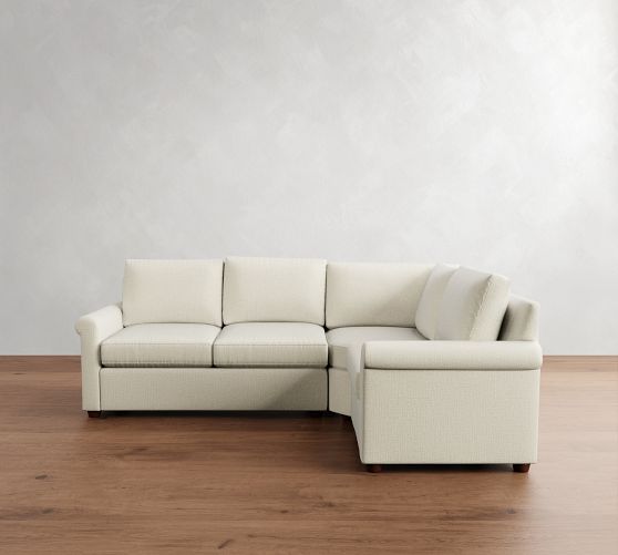 Cameron Modern Roll Arm 3-Piece Wedge Sectional (105") by Pottery Barn
