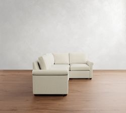 Cameron Modern Roll Arm 3-Piece Wedge Sectional (105")