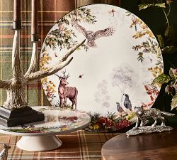 Fantastical Forest Stoneware Cake Stand