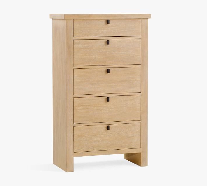 modern farmhouse tall dresser Modern Farmhouse 5 Drawer Dresser, Barnwood Brown
