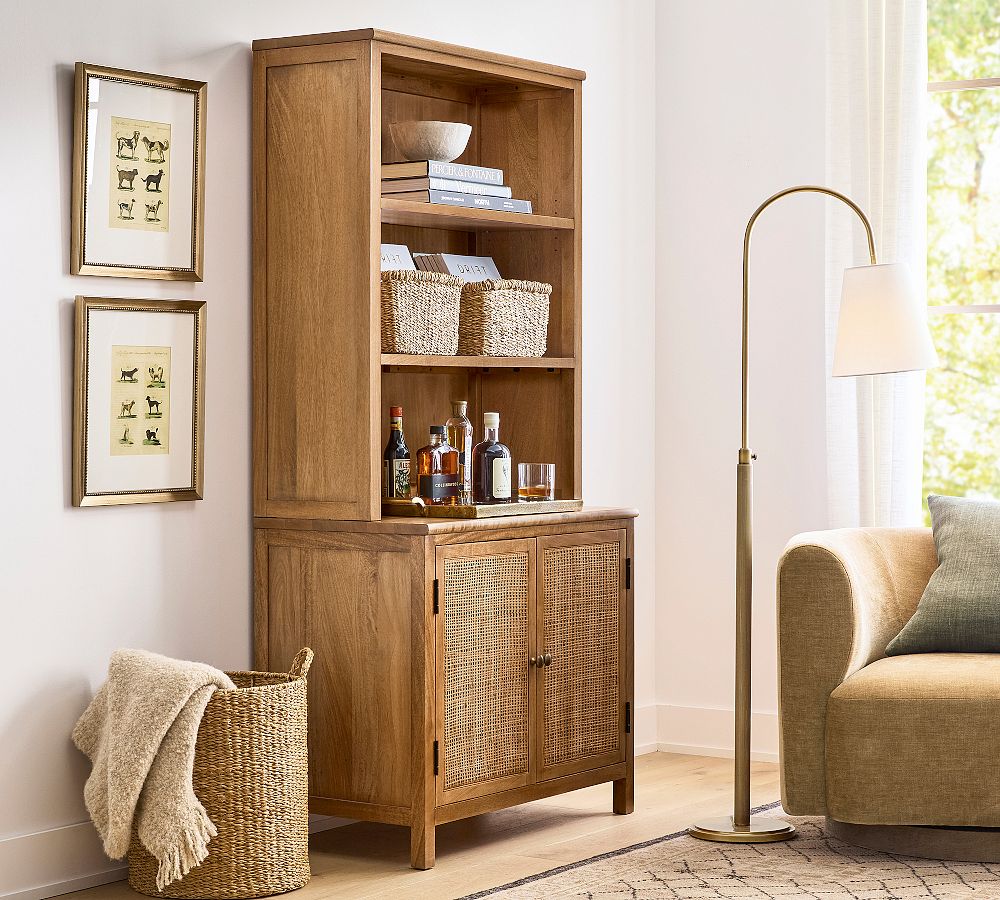 Channing Cane Tall 2-Piece Storage Shelf (36") by Pottery Barn