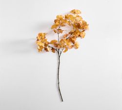 Faux Golden Ginko Branch