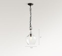 Flynn Recycled Glass Pendant (12"-17")