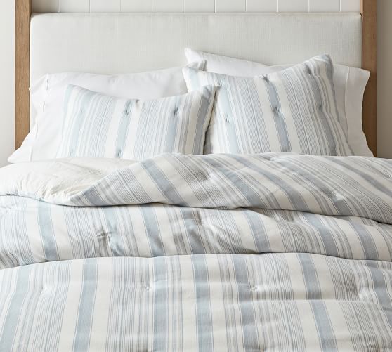 Hawthorn Striped Cotton Comforter by Pottery Barn