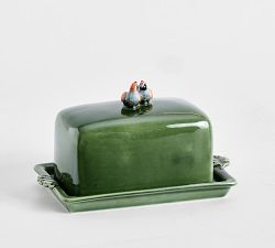Fantastical Forest Stoneware Butter Dish