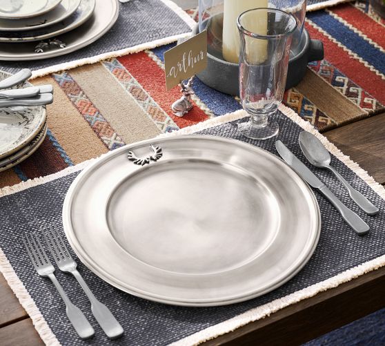 Stag Icon Charger Plates - Set of 4 by Pottery Barn