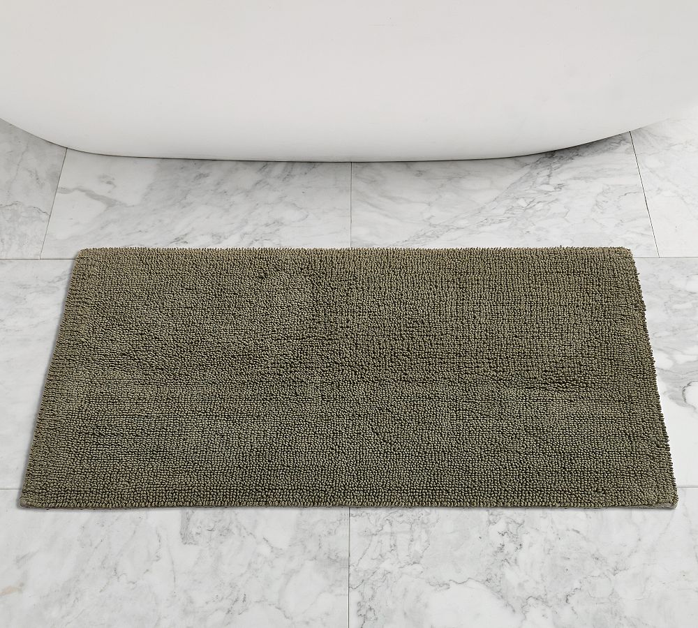 Classic Organic Loop Bath Mat - Loden, 21" x 34"