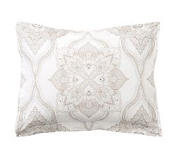 Open Box: Sonya Medallion Percale Sham, Standard, Set of 2 - Neutral