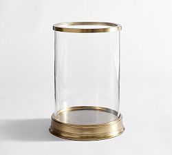 Open Box: Daphne Hurricane Candle Holder, Small (11.5"H) - Brass
