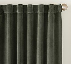Open Box: Velvet Twill Blackout Curtain (50"W x 84"L) - Moss