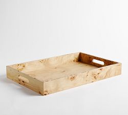 Open Box: Burlwood Tray, Rectangle - Brown