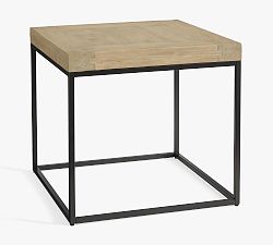 Open Box: Malcolm Square End Table (26") - Vintage White Wash