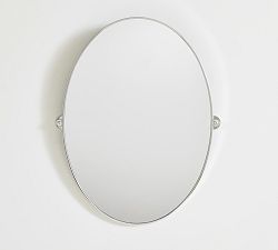Open Box: Sansome Oval Pivot Mirror - Polished Nickel