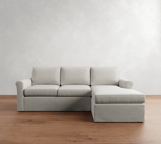 Cameron Modern Roll Arm Slipcovered Chaise Sectional (100") by Pottery Barn