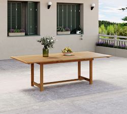 Corina Eucalyptus Extendable Outdoor Dining Table (71"-93")