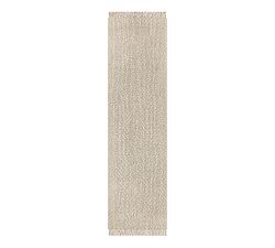 Open Box: Wheatley Synthetic Rug with Anti-Slip Backing, 2.5' x 9' - Flax Multi