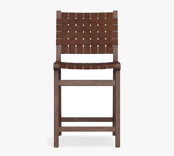 Open Box: Fenton Woven Leather Counter Stool (24