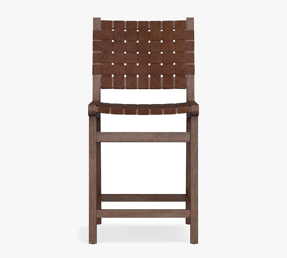 Open Box: Fenton Woven Leather Counter Stool (24