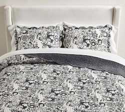 Velvet Scalloped Edge Reversible Quilted Sham
