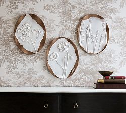 Earthenware Botanical Wall Plate