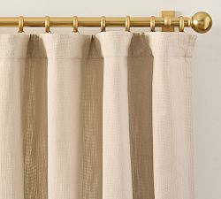 Open Box: Sullivan Textured Light Filtering Curtain (50"W x 96"L) - Flax