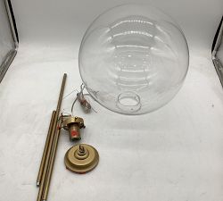 Open Box: Anderson Clear Glass Globe Pendant, Large (15" Diam.) - Vintage Brass
