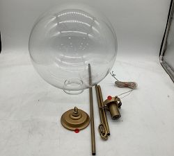 Open Box: Anderson Clear Glass Globe Pendant, Large (15" Diam.) - Vintage Brass