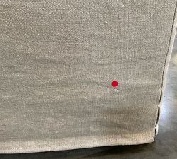 Open Box: Belen Slipcovered Swivel Chair - Performance Rustic Linen Parchment