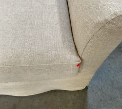 Open Box: Belen Slipcovered Swivel Chair - Performance Rustic Linen Parchment
