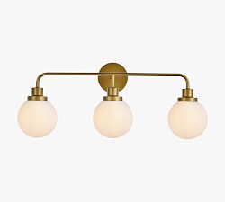 Open Box: Belling Triple Sconce (28") - Milk Glass, Brass