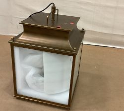 Open Box: Belvedere Metal Indoor/Outdoor Lantern Pendant (23") - Vintage Brass