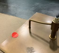 Open Box: Belvedere Metal Indoor/Outdoor Lantern Pendant (23") - Vintage Brass
