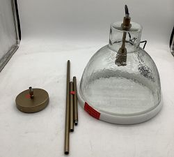 Open Box: Bridget Recycled Glass Pendant, Small (14" Diam.) - Tumbled Brass
