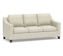 Open Box: Cameron Slope Arm Sofa (86"), 3x3 - Performance Heathered Basketweave Alabaster