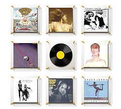 Open Box: Vinyl Acrylic Gallery Wall, Set of 8 - Gold