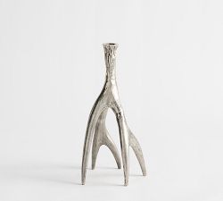 Nickel Antler Candle Holder