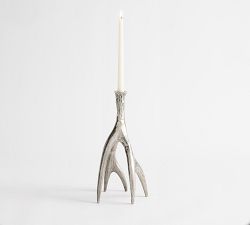 Nickel Antler Candle Holder