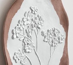 Earthenware Botanical Wall Plate