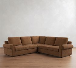 Bellevue Leather 3-Piece L-Shaped Sectional (118")