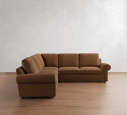 Bellevue Leather 3-Piece L-Shaped Sectional (118")