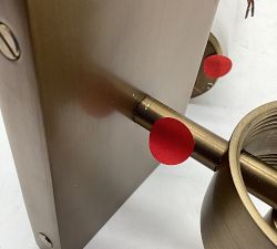 Open Box: Frances Alabaster Double Tube Sconce (22") - Tumbled Brass