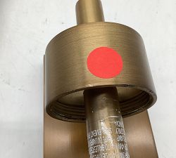 Open Box: Frances Alabaster Double Tube Sconce (22") - Tumbled Brass