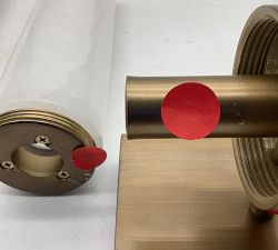 Open Box: Frances Alabaster Double Tube Sconce (22") - Tumbled Brass