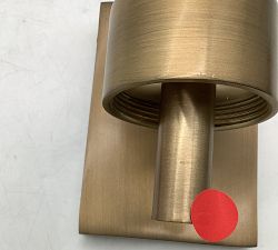 Open Box: Frances Alabaster Double Tube Sconce (22") - Tumbled Brass