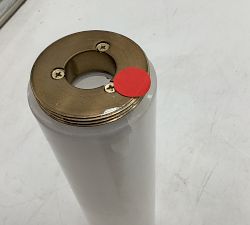 Open Box: Frances Alabaster Double Tube Sconce (22") - Tumbled Brass