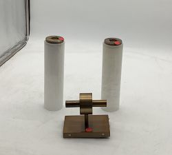 Open Box: Frances Alabaster Double Tube Sconce (22") - Tumbled Brass