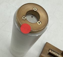 Open Box: Frances Alabaster Double Tube Sconce (22") - Tumbled Brass