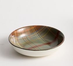 Woodrow Plaid Stoneware Cereal Bowls - Set of 4