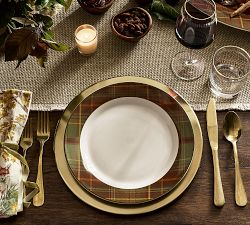 Woodrow Plaid Stoneware Dinner Plates - Set of 4