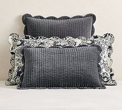Velvet Scalloped Edge Reversible Quilted Sham